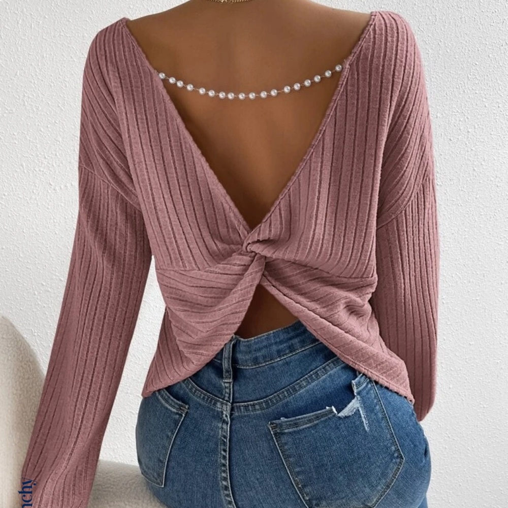 SHEIN open back top
